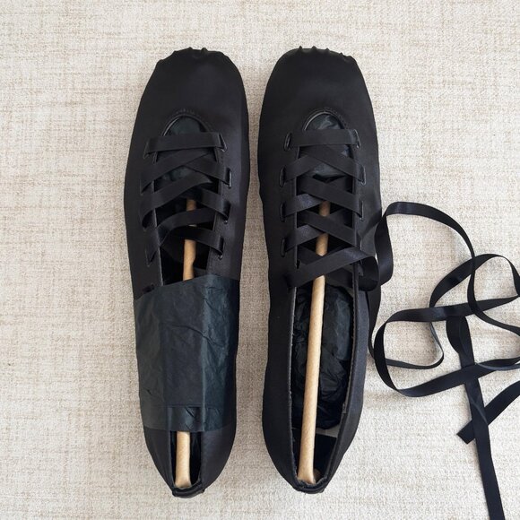 Zara Black Tied Ballet Flats size 9 - Picture 11 of 13